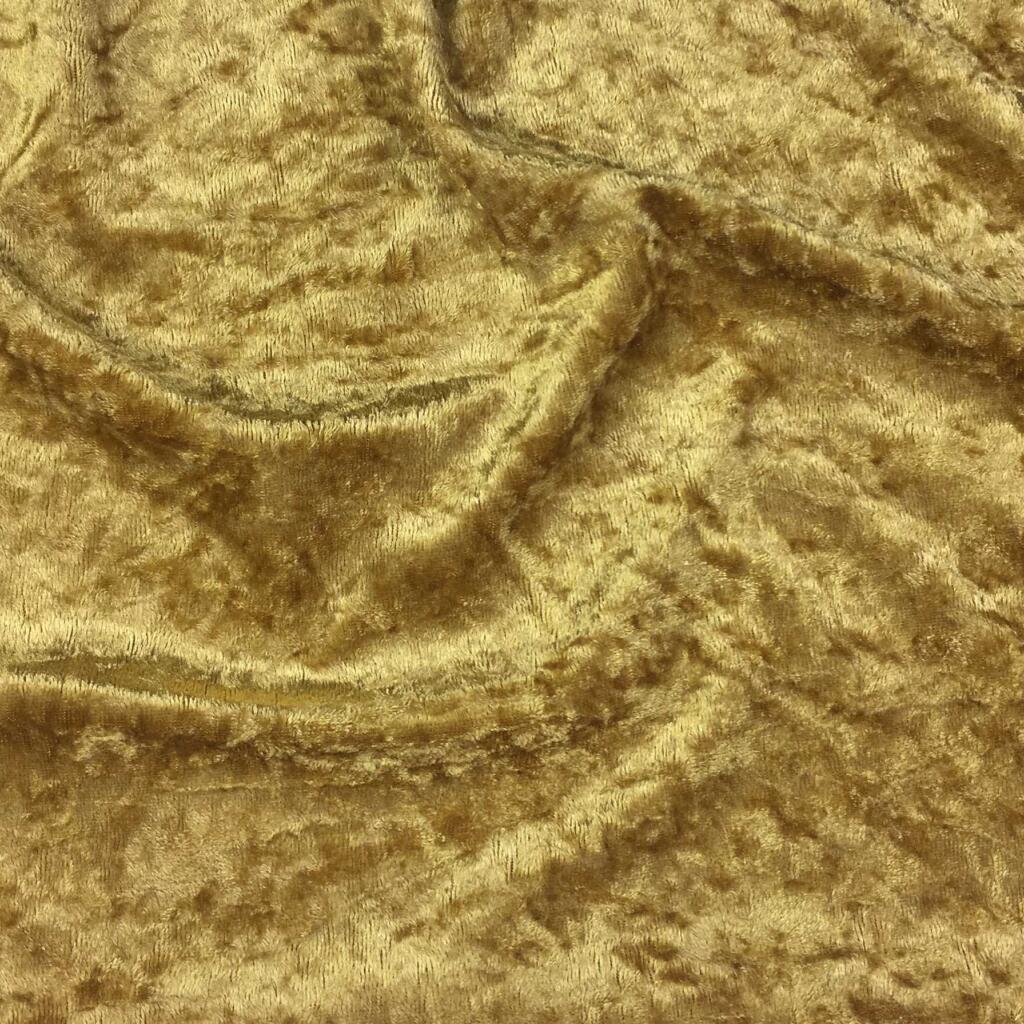 Gold Red Crushed Velour Velvet 150cm - Luxury Autumn Evening Fabric