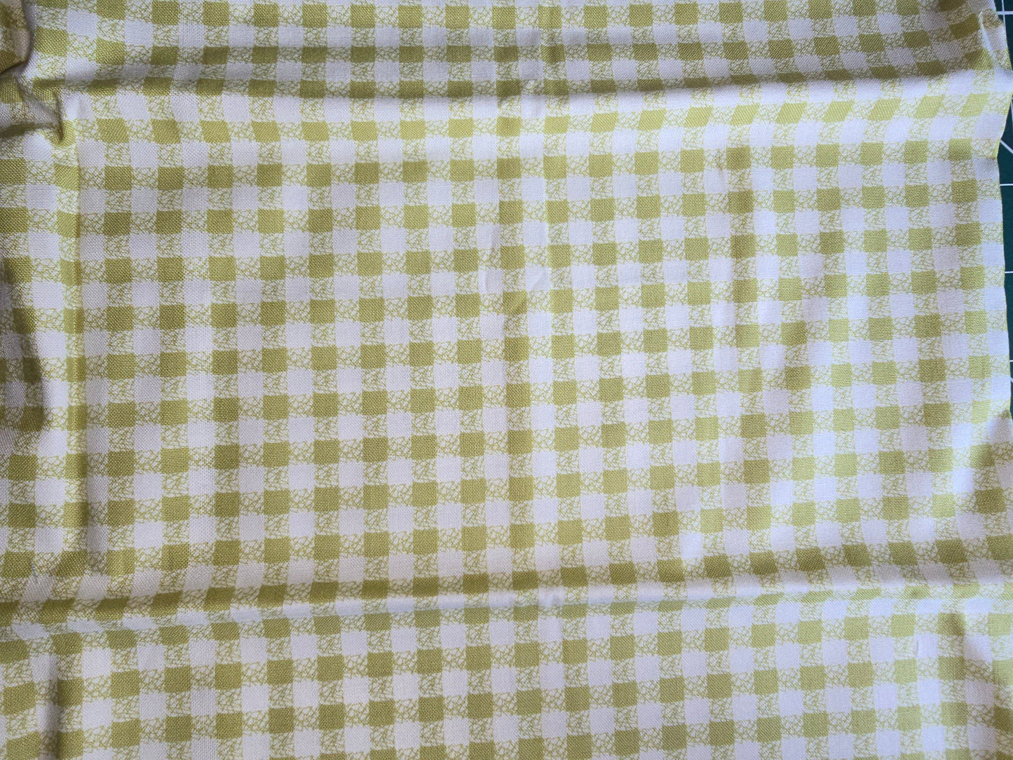 100% Cotton Green Check Remnant