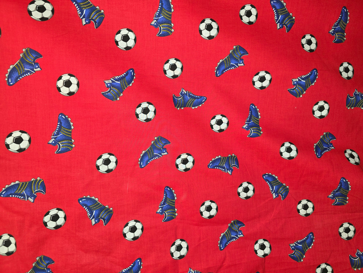 Red Football Boots Cotton super 140cm width