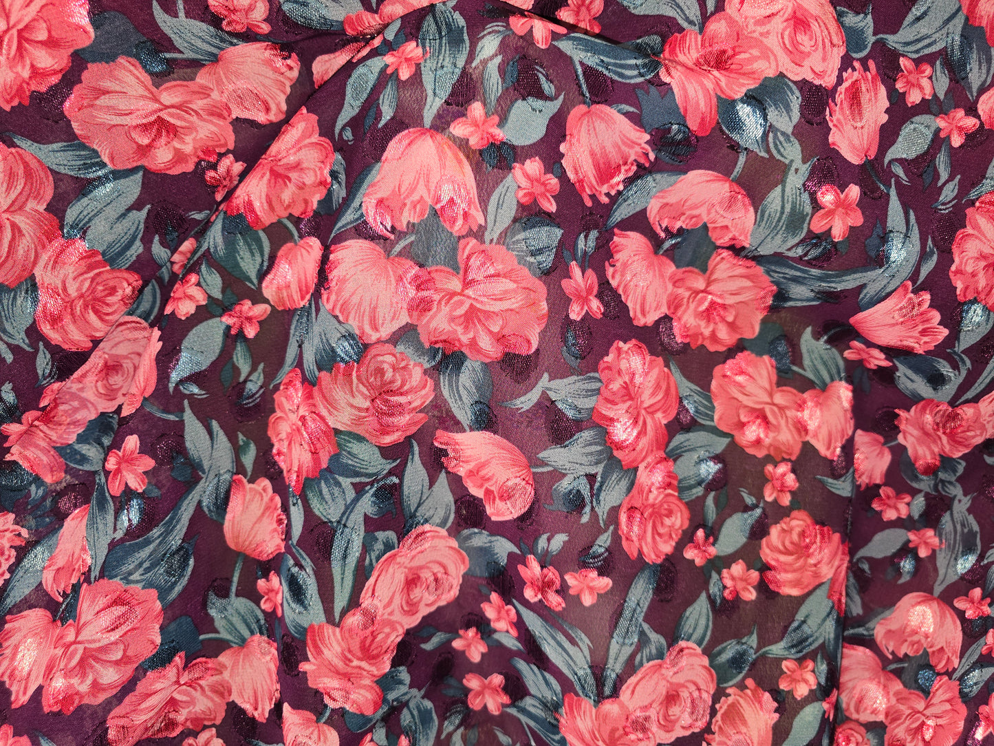 Polyester mix Floral Ideal Summer Dressmaking 150cm width