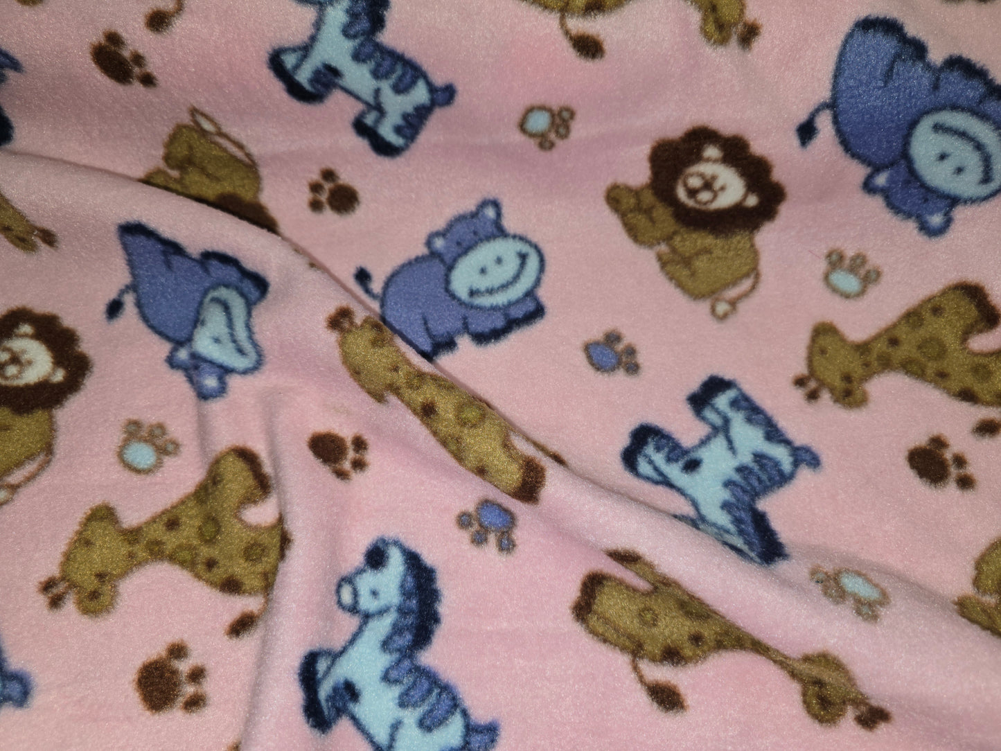 Safari Fleece Pink 158cm width