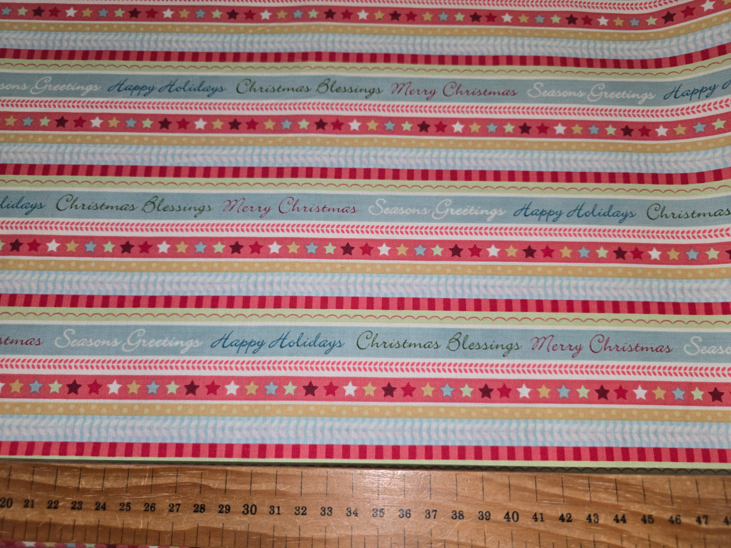 Benartex Screen Print 3267 Merry Christmas Script 112cm width 100% cotton