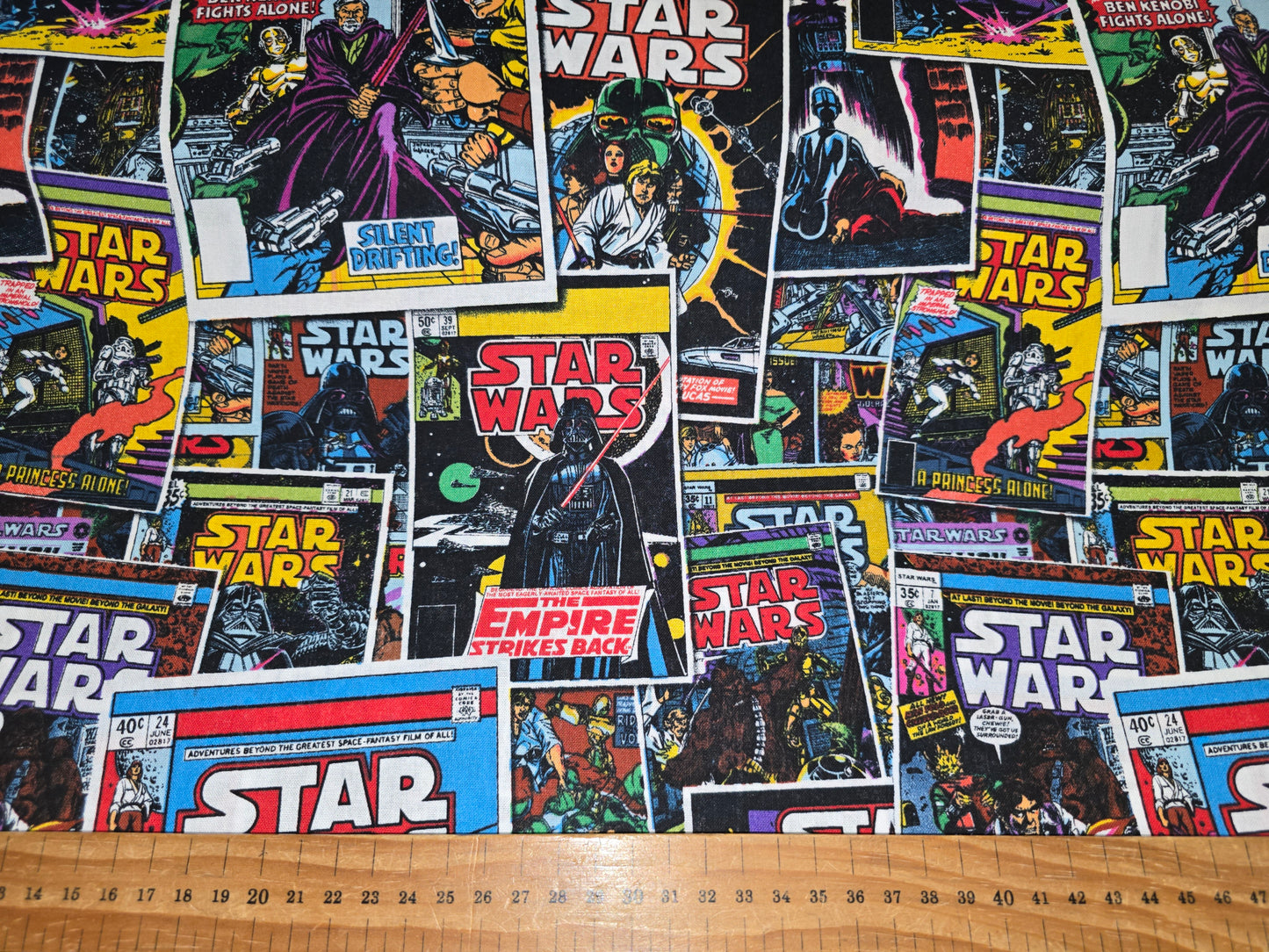 Eugene Textiles Star Wars Comic Book Cotton Fabric 112cm - Licensed Sci-Fi
