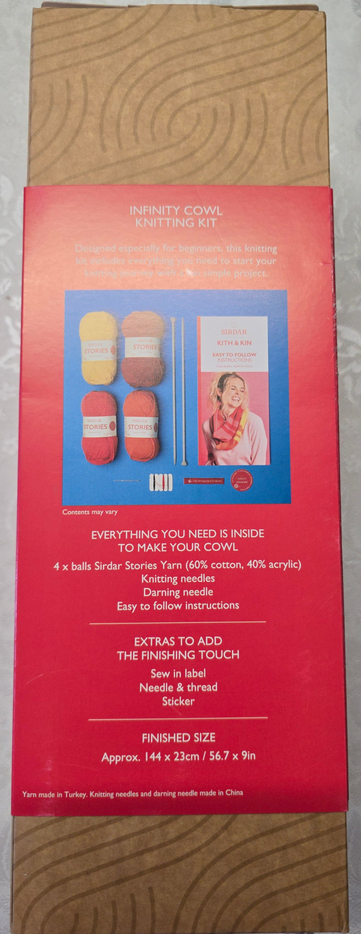 Sirdar Kith & Kin Infinity Cowl Knitting Kit - Beginner Friendly Scarf Kit