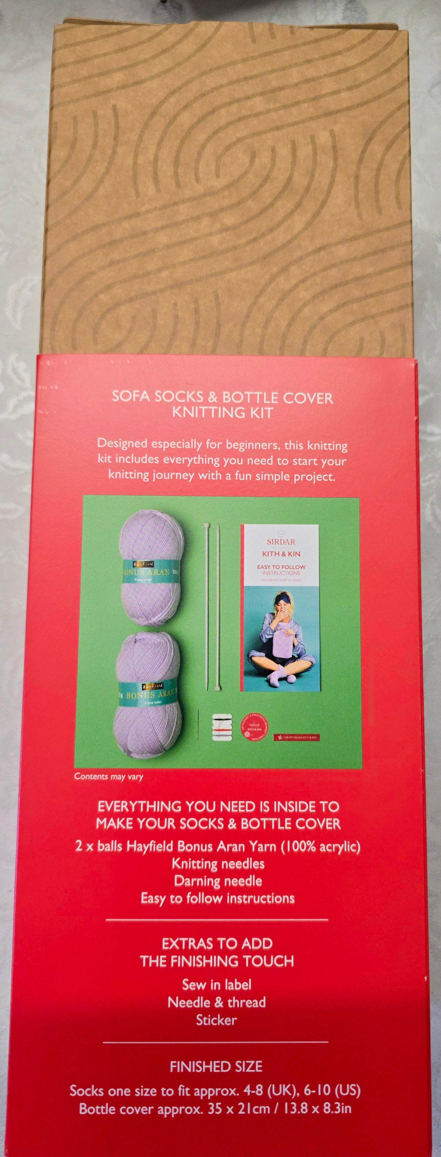 Sirdar Kith & Kin Sofa Socks & Bottle Cover Knitting Kit