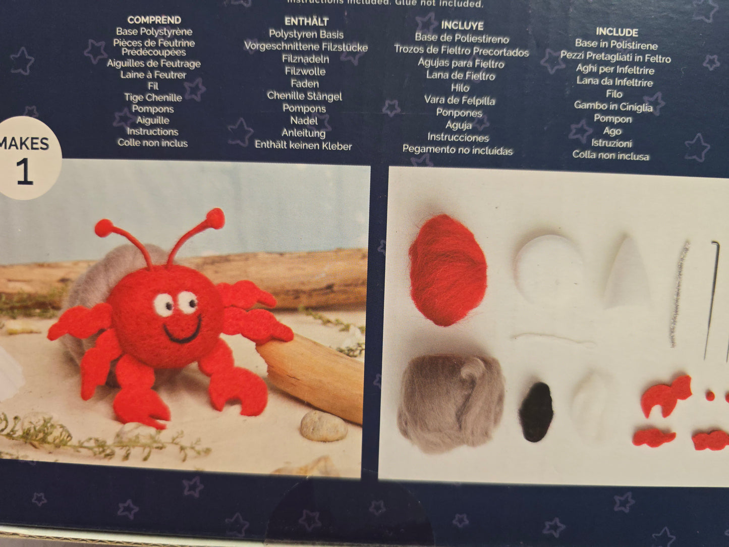 Docrafts Simply Make Hermit Crab Needle Felting Kit