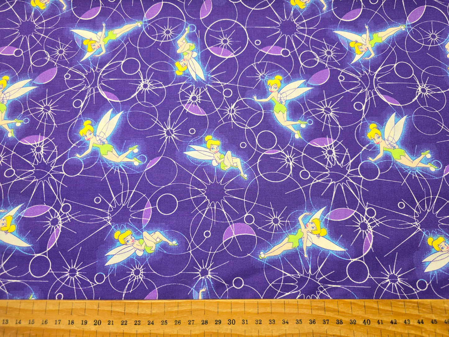 Springs Creative Disney Tinkerbell 100% Cotton Quilting Fabric - 112cm Wide