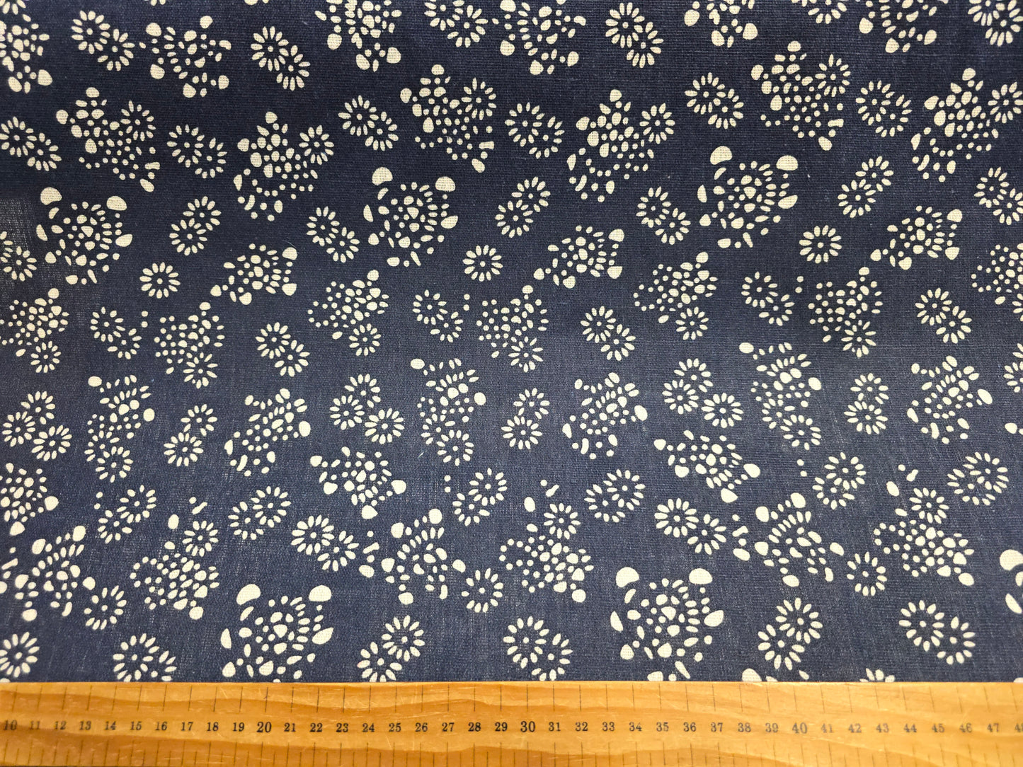 Cotton Mix Canvas - Navy Floral 150cm Width