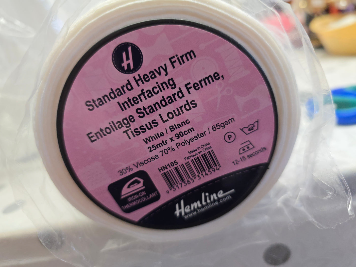 Hemline HN105 Standard Heavy Firm Interfacing - 90cm Width