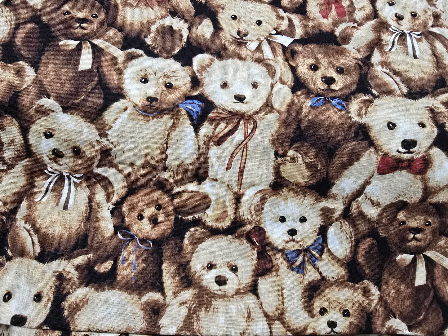 Fabri Quilt Bear With Me Teddy Bear Cotton Fabric | 112cm Wide | Per Metre