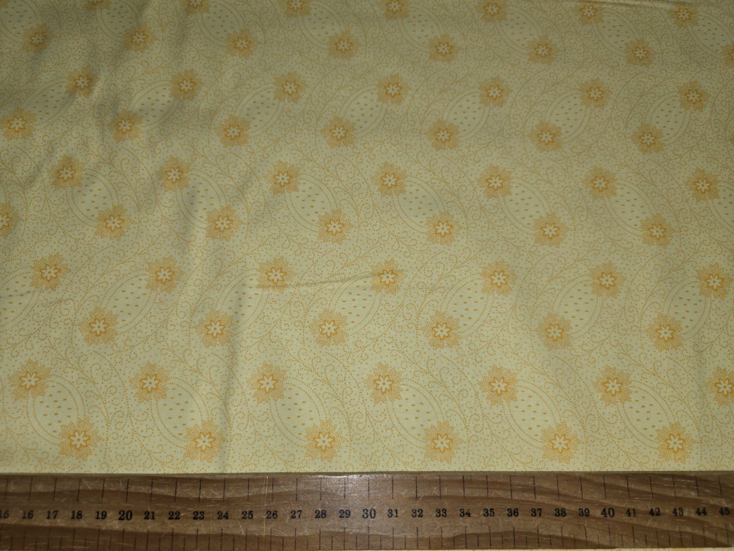 Benartex Kanvas Documentaries Yellow Flower Fabric - 100% Quilting Cotton 112cm