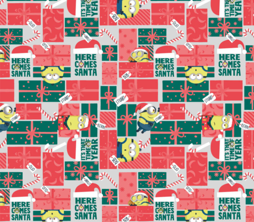 Minions Christmas - Santa's Coming - Despicable Me - 100% cotton 112cm width