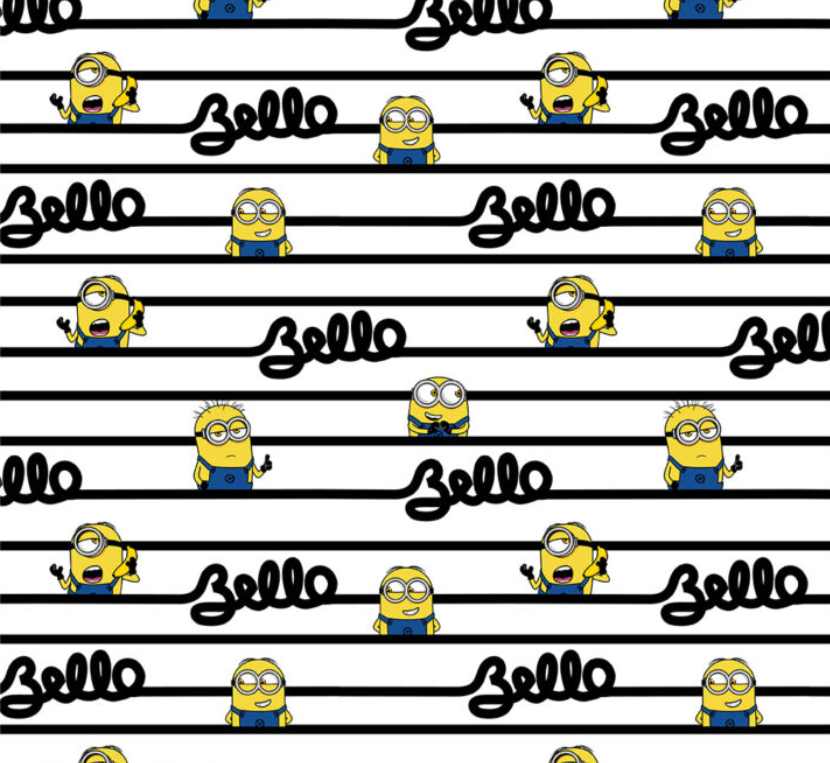 Minions Stripe - Despicable Me - 100% cotton 112cm width