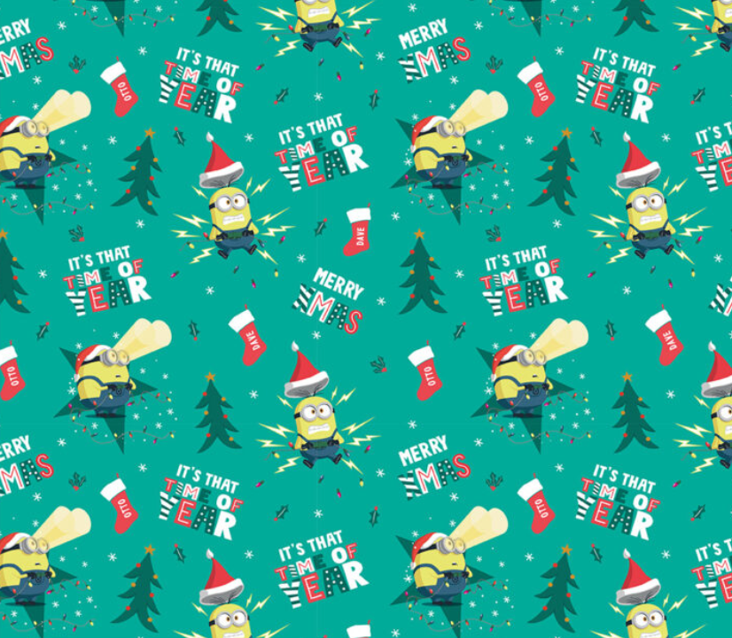 Minions Christmas - Tree Decoration - Despicable Me - 100% cotton 112cm width