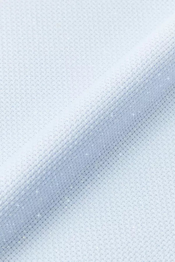DMC 14 Count Aida Iridescent BLANC - White - Sparkle
