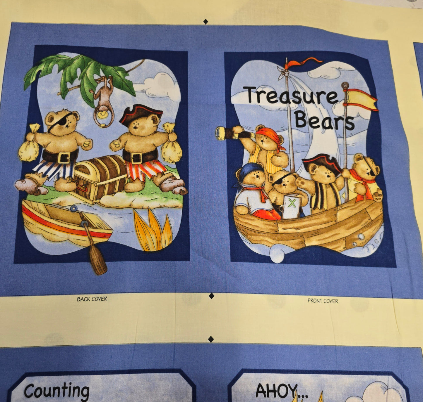 Springs Creative Treasure Bears Book Panel CP24199 by Leslie Beck