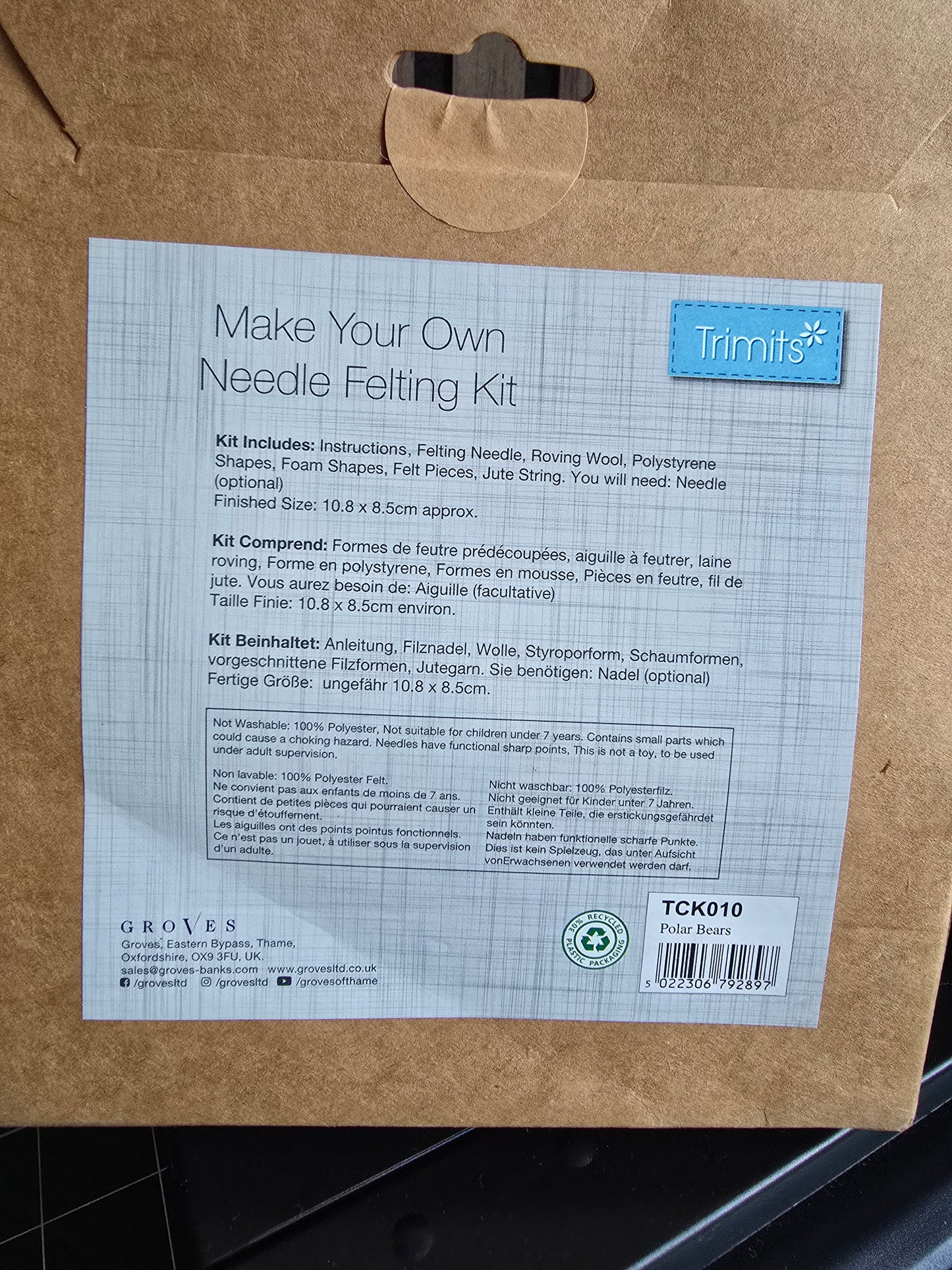 New! Trimits Polar Bear Felting Kit