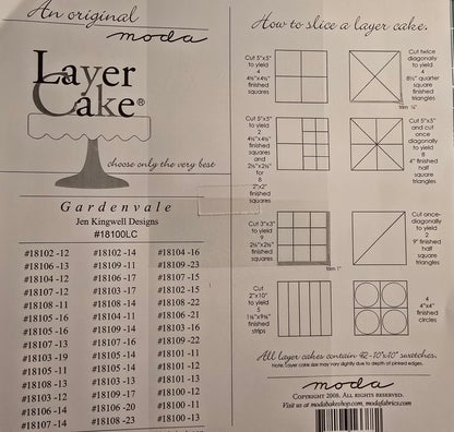 Moda Gardenvale by Jen Kingwell Designs Layer Cake Quilt Pack