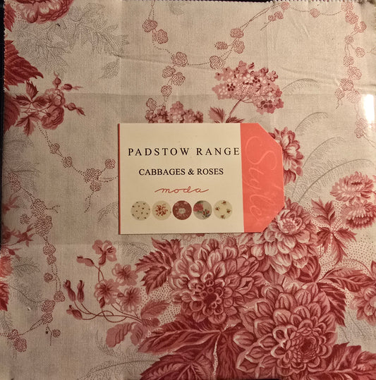Moda Padstow Range Cabbages & Roses Quilting Layer Cake. RARE! Not in Print!!