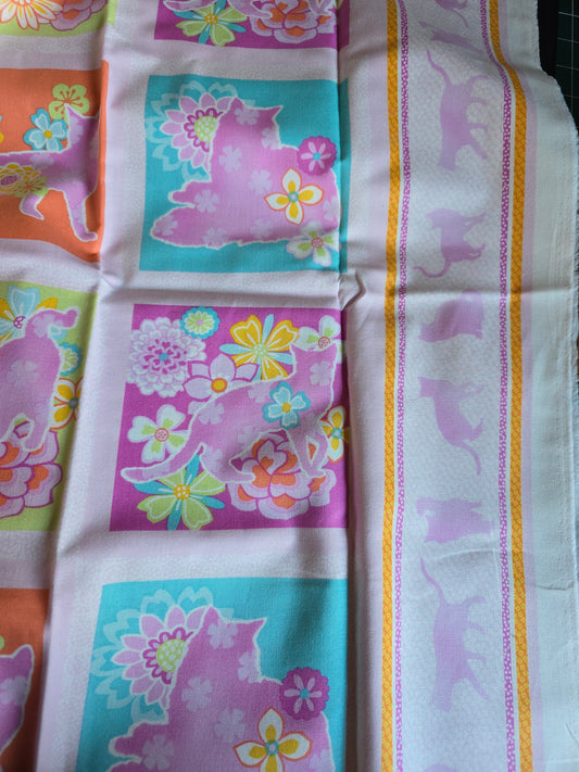 Paintbrush Studio Feline Fancy 100% Cotton Remnant