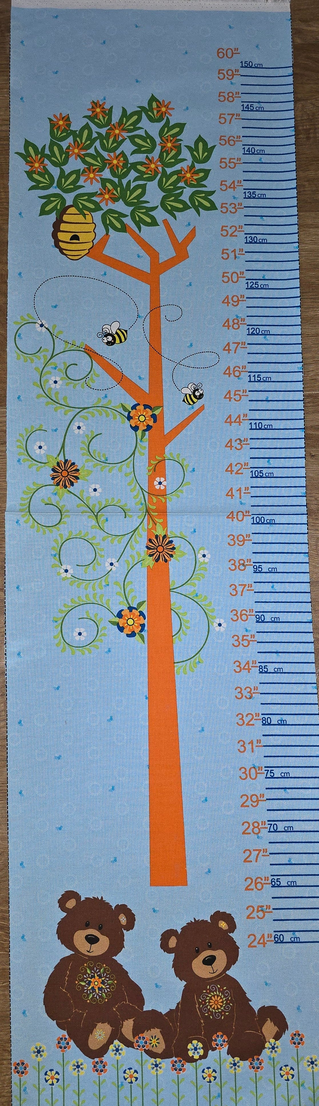 Fabri Quilt Mystic Forest Height Chart 100% Cotton