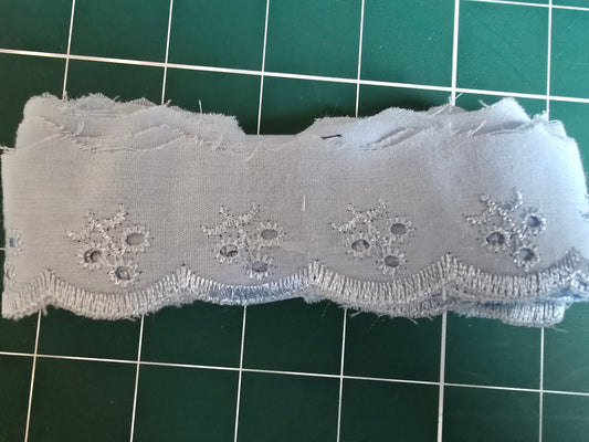 Broderie Anglaise Trim 3m length Blue