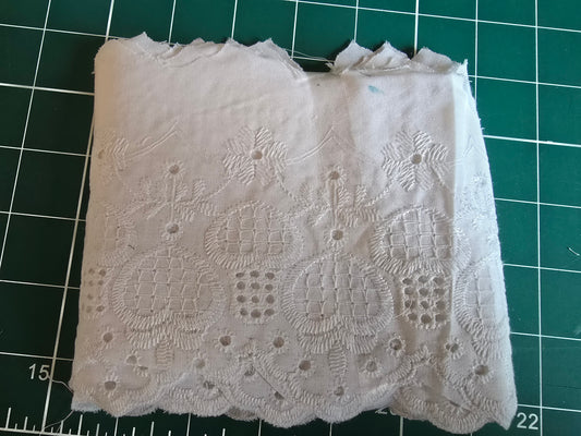 Broderie Anglaise Trim 3m length Pink