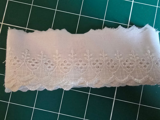 Broderie Anglaise Trim 3m length White