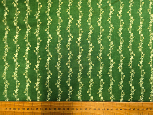 Forget Me Not My Love by Robyn Pandolph - Green Floral 100% Cotton - SSI Quilting Fabric 112cm width