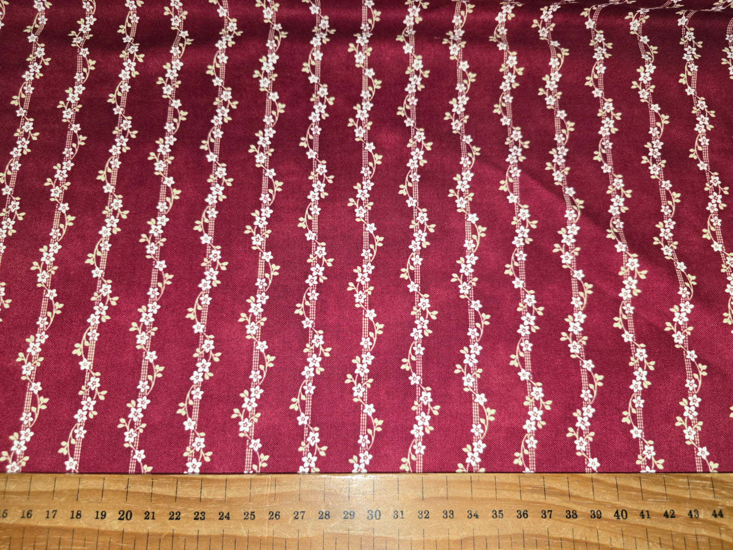 Forget Me Not My Love by Robyn Pandolph - Red Floral 100% Cotton - SSI Quilting Fabric 112cm width