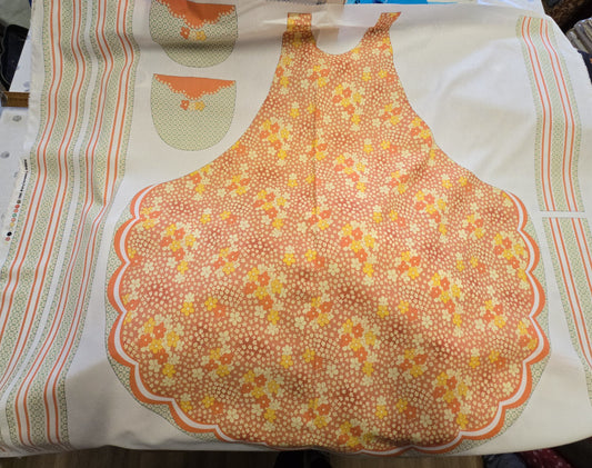 Antique Treasure Apron Panel 9861 - 100% Cotton - Ready to Sew Kit
