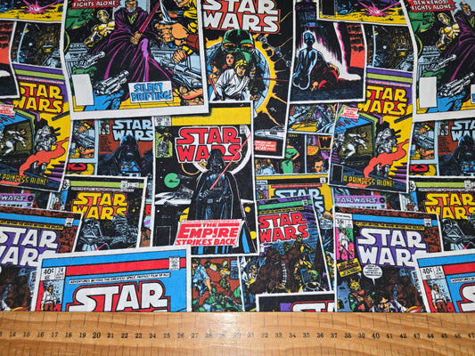 Eugene Textiles Star Wars Comic Book Cotton Fabric 112cm - Licensed Sci-Fi