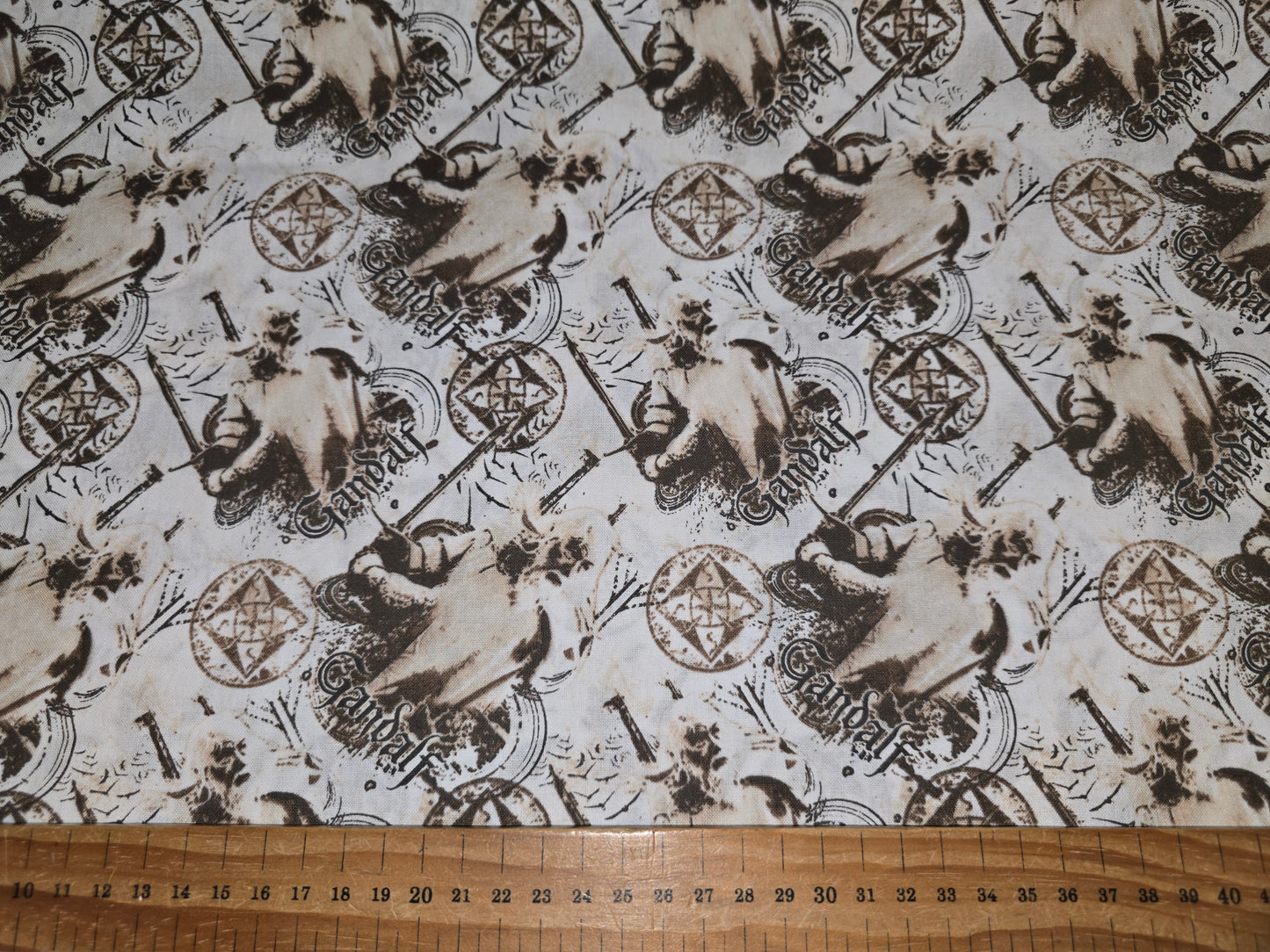 Camelot Lord of the Rings Gandalf Cotton Fabric 112cm - Licensed Fantasy