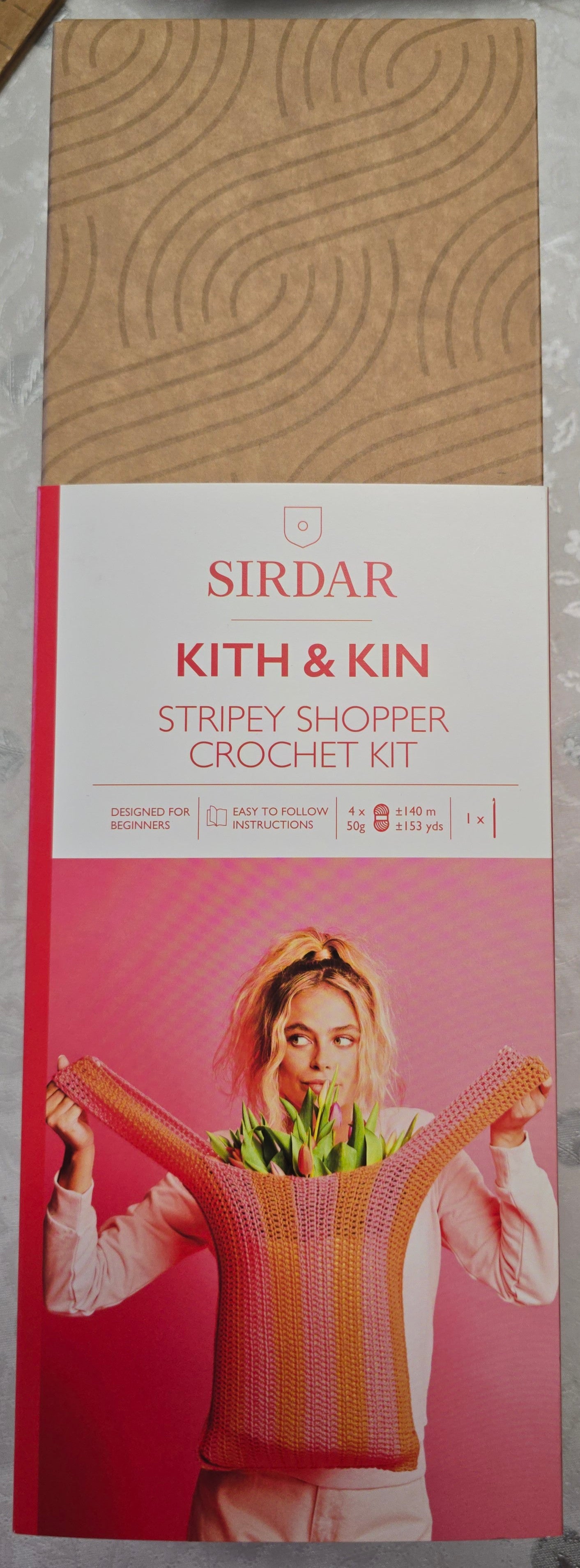 Sirdar Kith & Kin Stripey Shopper Crochet Kit - Beginner Friendly Bag Pattern