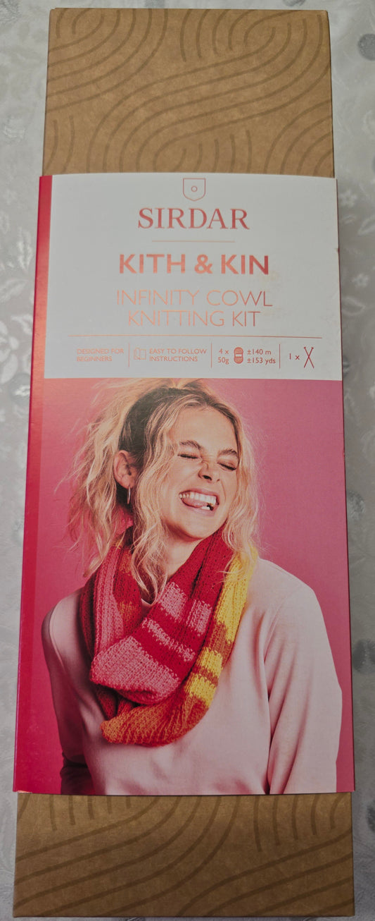 Sirdar Kith & Kin Infinity Cowl Knitting Kit - Beginner Friendly Scarf Kit