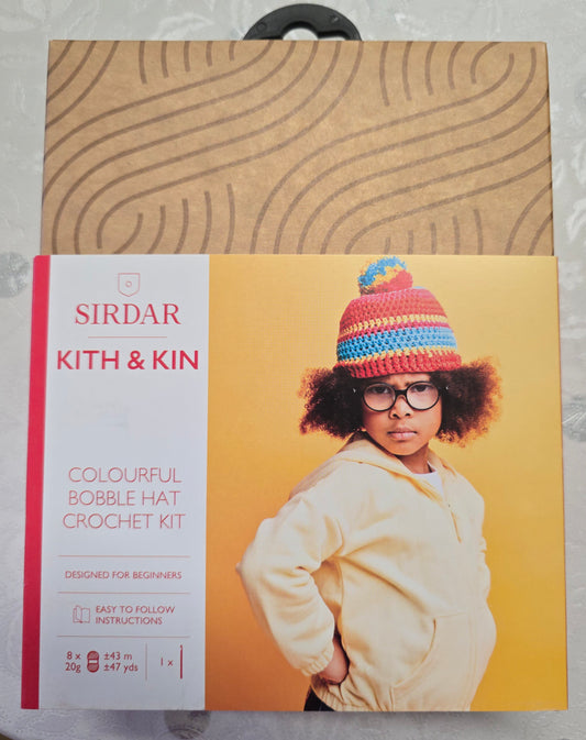 Sirdar Kith & Kin Colourful Bobble Hat Crochet Kit - Beginner Friendly