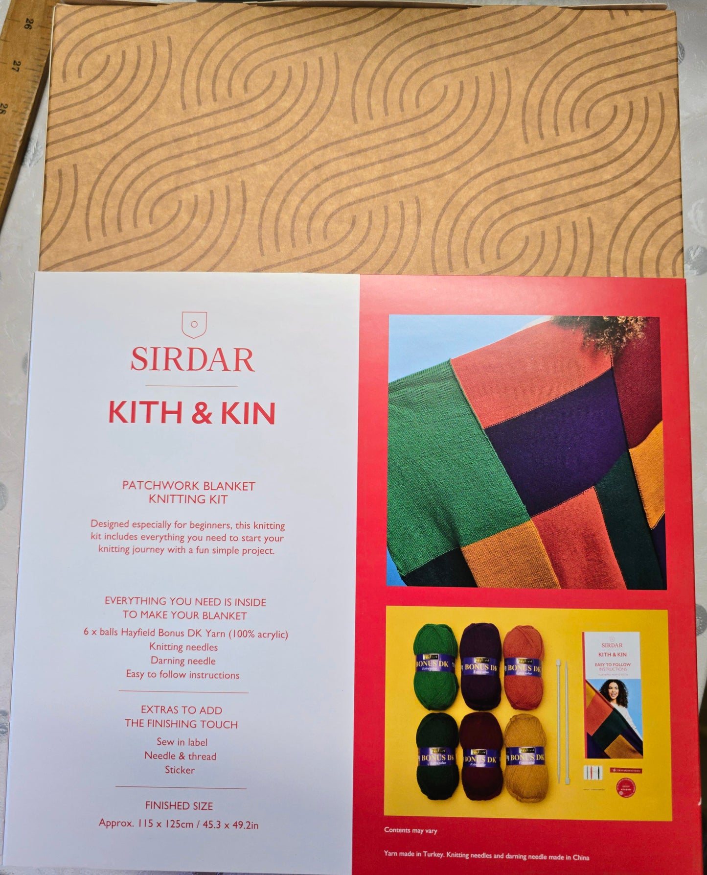 Sirdar Kith & Kin Patchwork Blanket Knitting Kit
