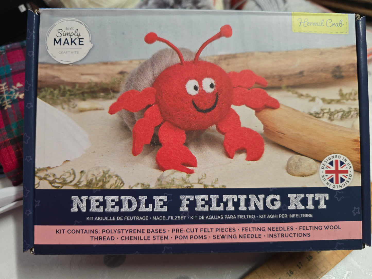Docrafts Simply Make Hermit Crab Needle Felting Kit
