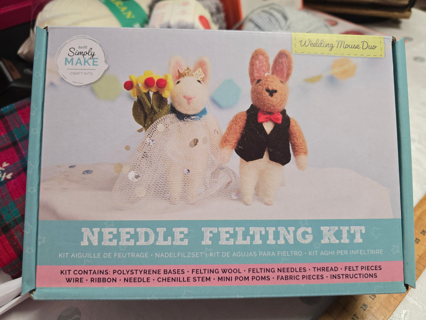Docrafts Simply Make Wedding Mouse Duo Needle Felting Kit