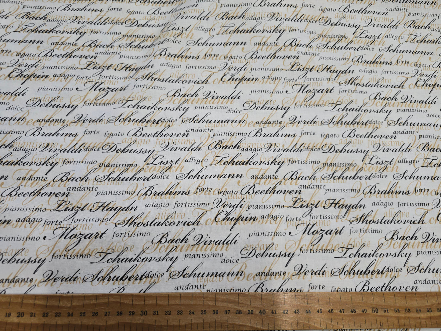 Benartex Kanvas Concerto Composers Music Fabric - 100% Quilting Cotton 112cm