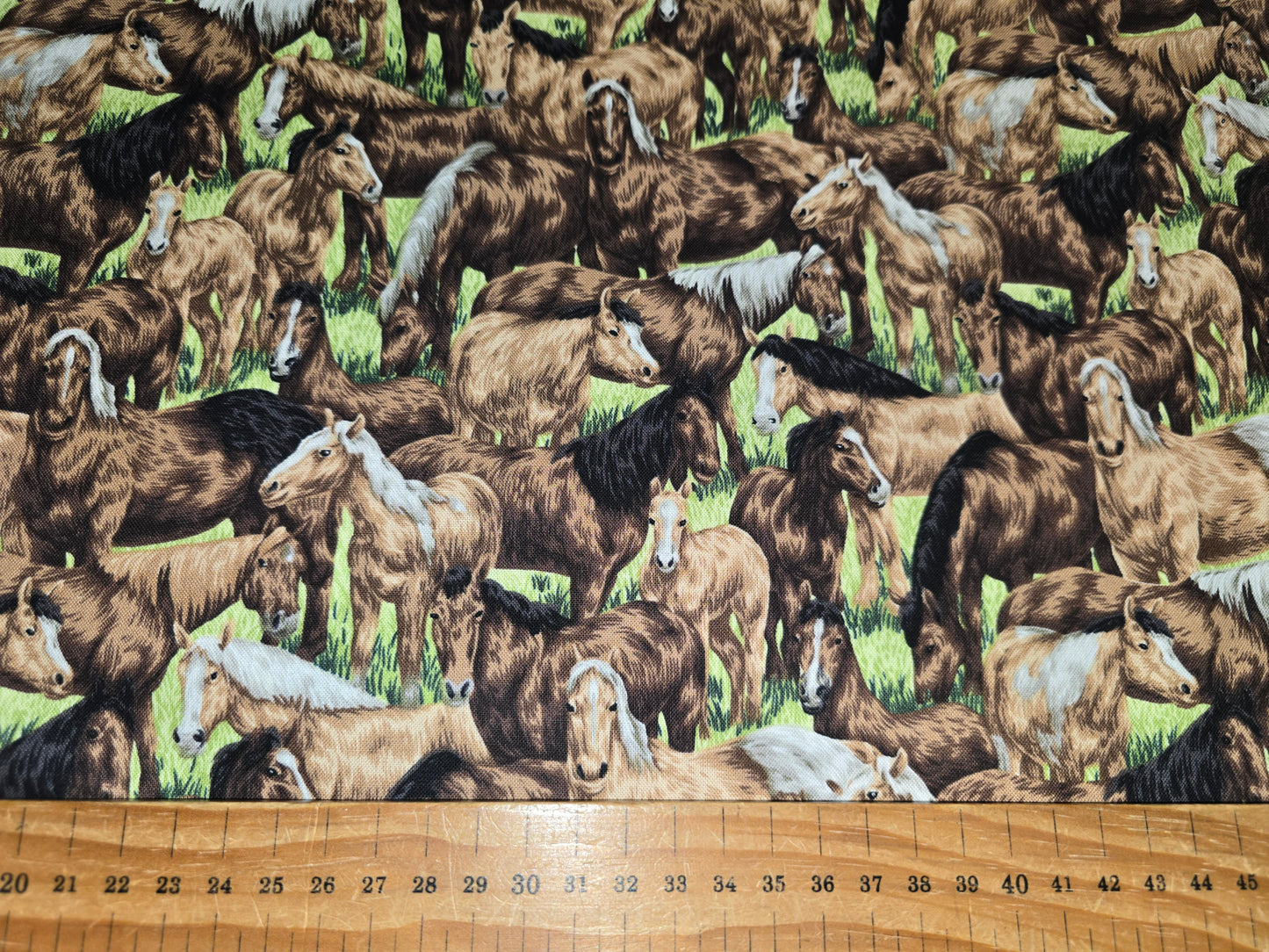 Paintbrush Studio Farm Living Horses - 100% Cotton Quilting Fabric 112cm Width