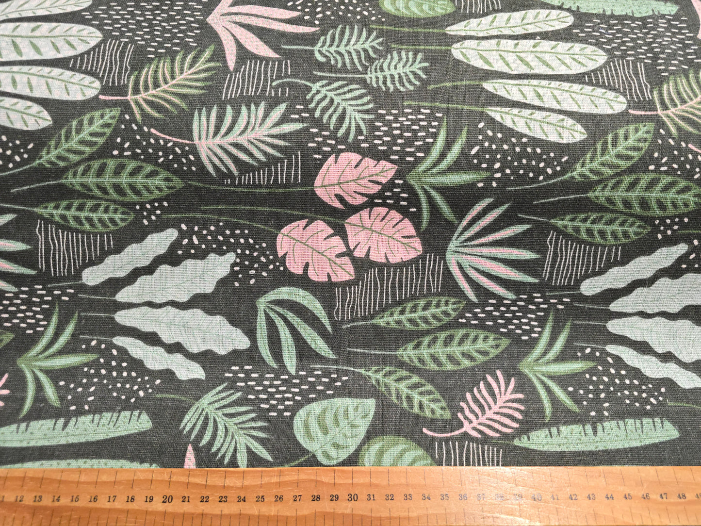 Cotton Mix Canvas - Botanical Foliage 150cm Width