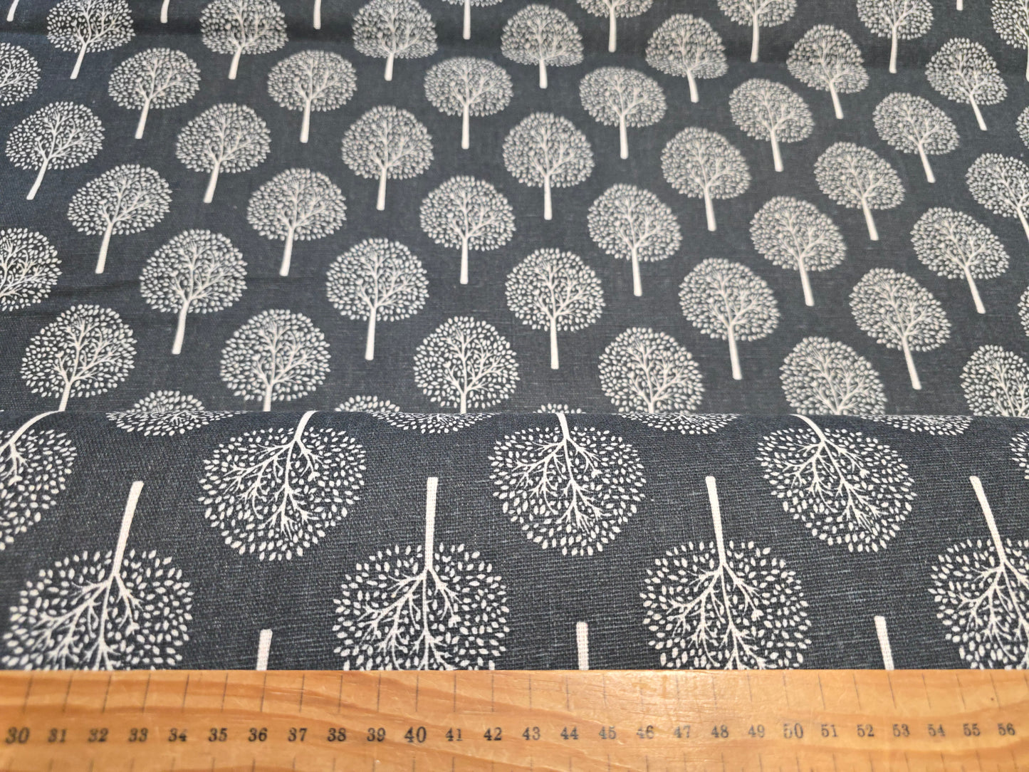 Cotton Mix Canvas - Trees on Grey 150cm Width