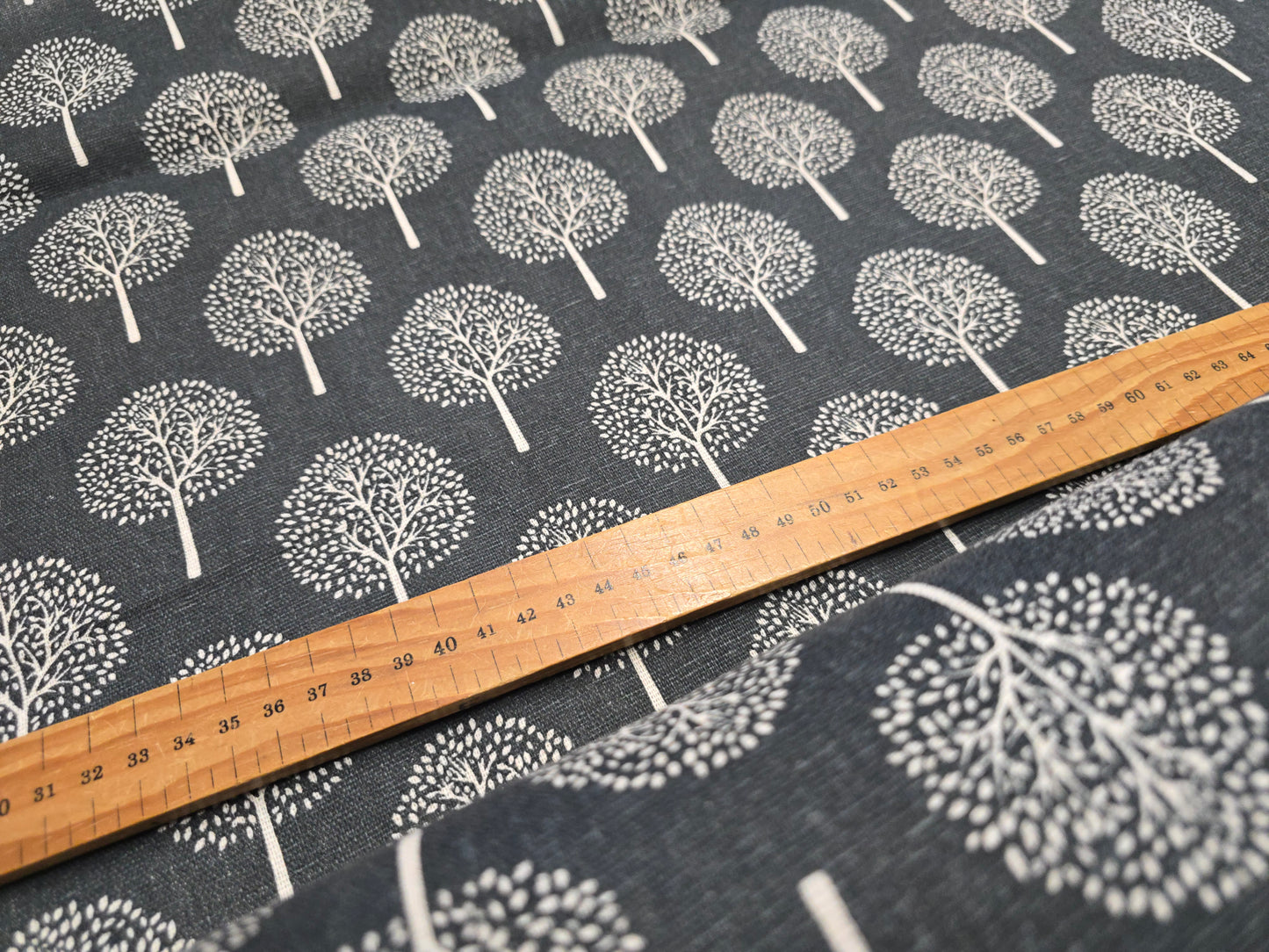 Cotton Mix Canvas - Trees on Grey 150cm Width