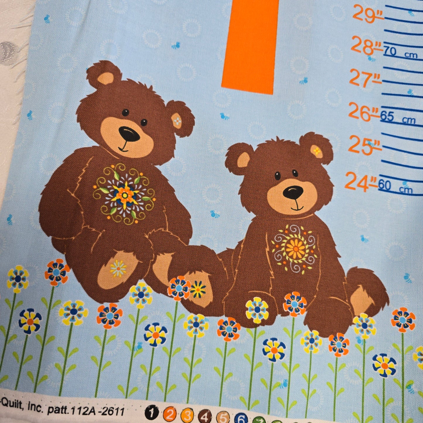 Fabri Quilt Mystic Forest Height Chart Fabric Panel 100% Cotton