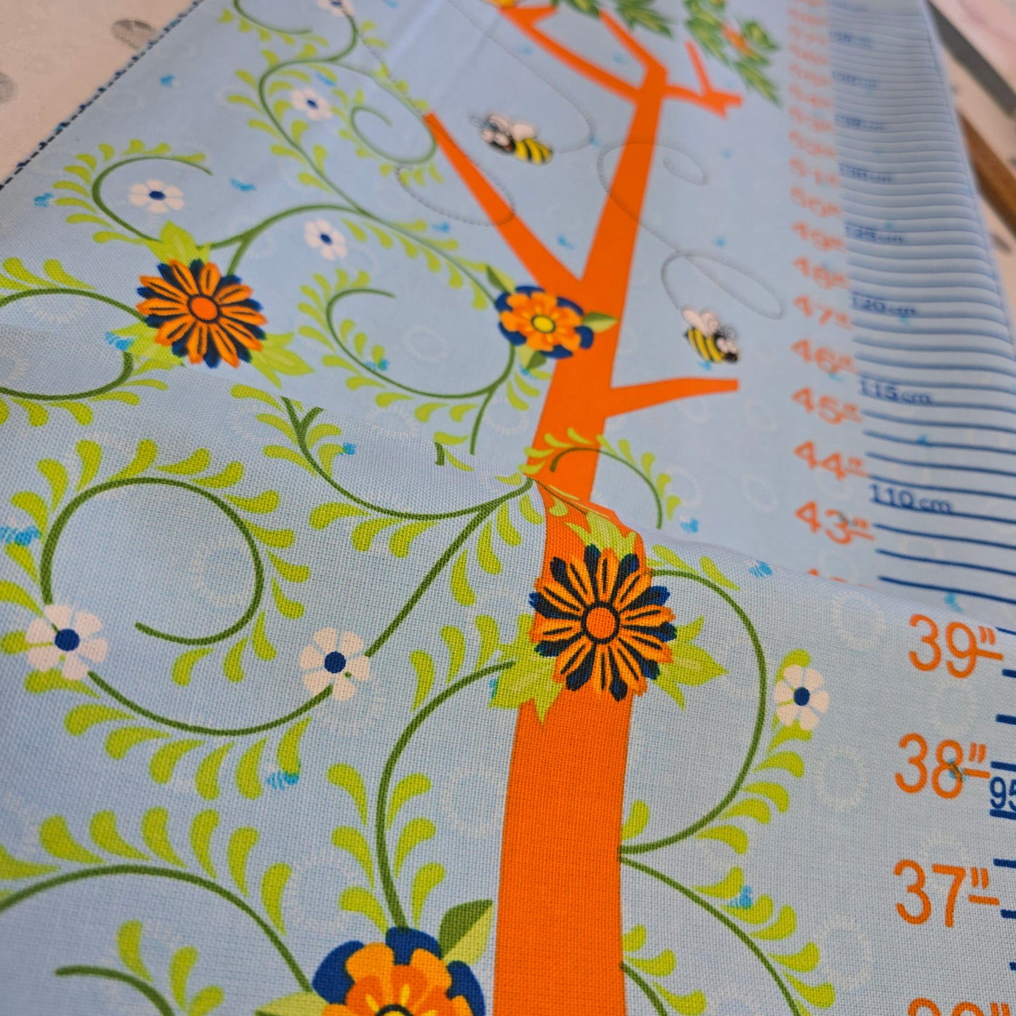 Fabri Quilt Mystic Forest Height Chart Fabric Panel 100% Cotton