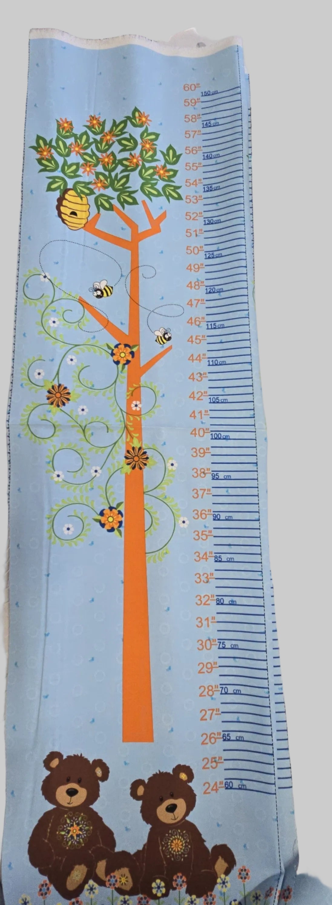 Fabri Quilt Mystic Forest Height Chart Fabric Panel 100% Cotton