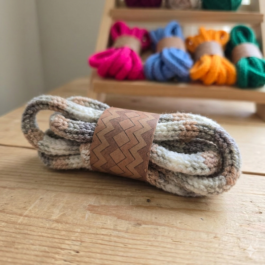 Handmade Acrylic Naturals Ombre I-Cord | Tubular Tricotin Cord for Wire Craft & French Knitting Projects