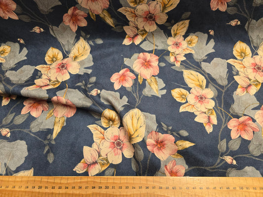 Suede Velvet Touch Fabric Dressmaking - Upholstery - 152cm Width - 2 Way Stretch