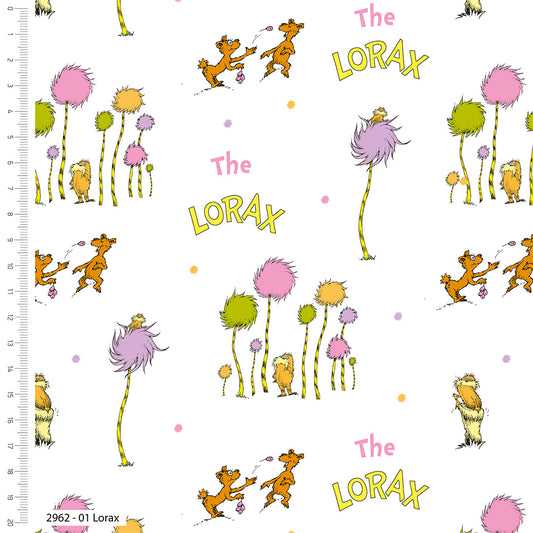 Dr Seuss The Lorax Cotton Fabric 112cm - Licensed Children's Fabric